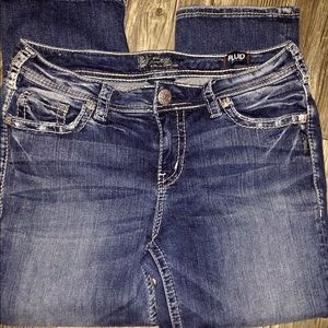 Womens Silver Jeans Capri Suki sz 31X23